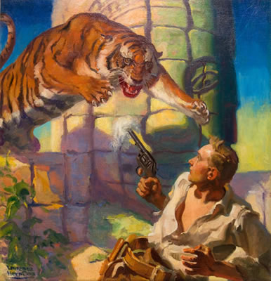 The Land of Hidden Men, Blue Book magazine pulp cover, May 1931