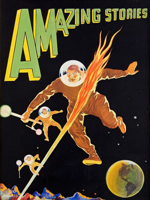Amazing Stories, Pulp cover, 1929