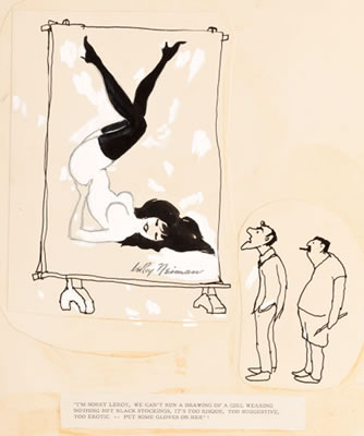 Silverstein's History of Playboy, set of sixteen Playboy cartoon illustrations, pages 45-55