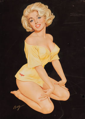 Sample artwork by Ben-Hur Baz (1906 - 2003), known for illustrator-pin ups, magazine - View similar artists and auction records