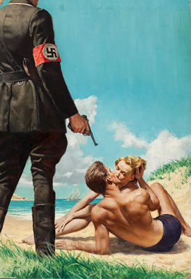 Sample artwork by Stanley Borack (1927 - 1993), known for photoreal western genre painting, illustration - View similar artists and auction records