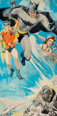Batman and Robin, two movie poster illustrations