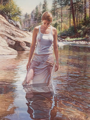 Cool Water by Steve Hanks - Auction record, sale price, and art valuation. Compare with similar artists and explore comparable artworks.