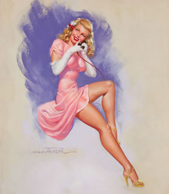 Sample artwork by Earl MacPherson (1910 - 1993), known for figure painting, collage, illustration - View similar artists and auction records