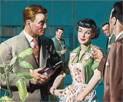 Female Conspiracy, Saturday Evening Post magazine story illustration
