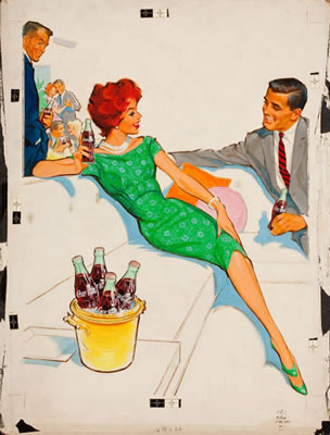 Two Coca-Cola Advertisements by Peter Hawley - Auction record, sale price, and art valuation. Compare with similar artists and explore comparable artworks.