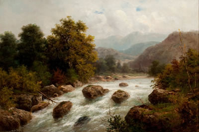 Alpine Landscape with River