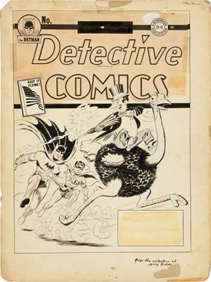 Detective Comics #67 First Penguin Cover Original Art (DC, 1942).