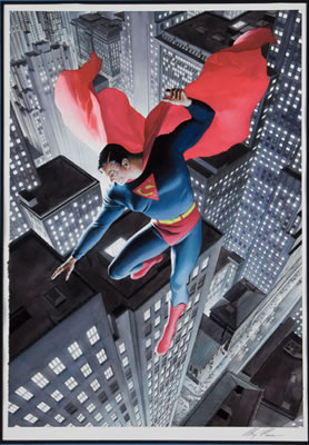 Superman:20th Century Painting Original Art (1998).
