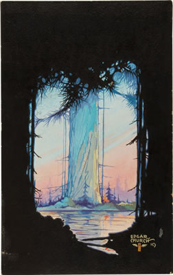 Forest Landscape Illustration Original Art (1919).