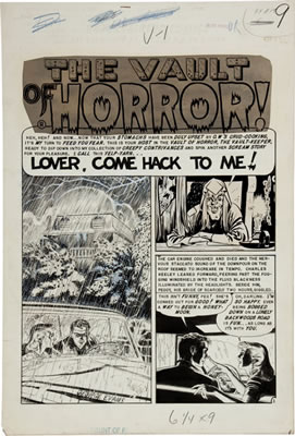 Haunt of Fear #19 Complete 7-Page Story "Lover, Come Hack to Me" Original Art (EC, 1953)