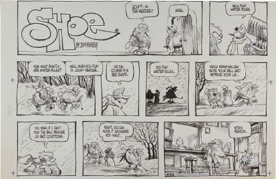 Shoe Sunday Comic Strip Original Art dated 1-15-84 (Tribune Media Services Inc., 1984)