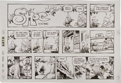 Shoe Sunday Comic Strip Original Art dated 12-22-91 (Tribune Media Services Inc., 1991)