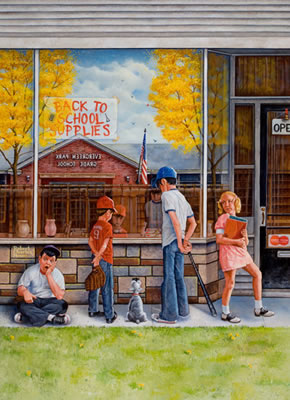 Back to School Supplies, Saturday Evening Post cover
