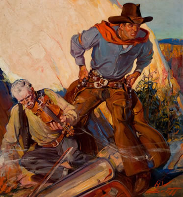 Sample artwork by Howard Scott (1902 - 1983), known for illustrator, figure, factory genre - View similar artists and auction records