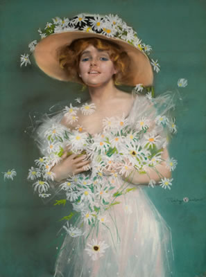 Lady with Daises