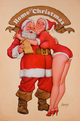 Nadine with Santa by Baron Gerald (Jerry) Von Lind - Auction record, sale price, and art valuation. Compare with similar artists and explore comparable artworks.
