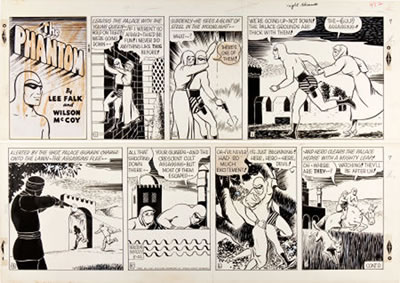 Wilson McCoy The Phantom Sunday Comic Strip Original Art dated 5-22-55 (King Features Syndicate, 1955)