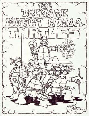 Kevin Eastman and Peter Laird: First-Ever Drawing of the Teenage Mutant Ninja Turtles (1983)