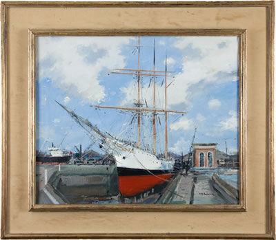 Sailing Ship at Dock