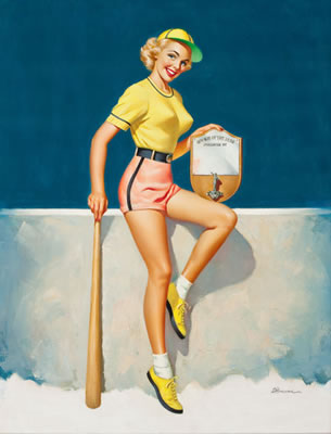 Rookie of the Year, Thomas D. Murphy Calendar Company Pin-Up by Edward D'Ancona - Auction record, sale price, and art valuation. Compare with similar artists and explore comparable artworks.