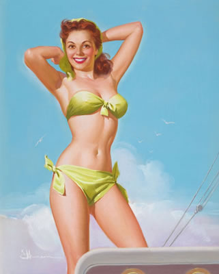 Ship Shape, calendar pin-up