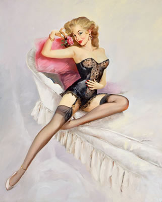 Sample artwork by Mauro Scali (1926 - 1988), known for illustrator-glamour girl - View similar artists and auction records
