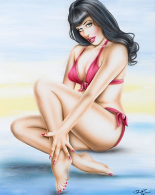Posing in her Bathing Suit