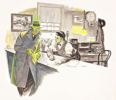 Group of nine story illustrations by Hal Stone - Auction record, sale price, and art valuation. Compare with similar artists and explore comparable artworks.