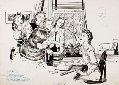 As the Lecture Ended, Several of the Class Grouped Themselves About Miss Carey's Desk