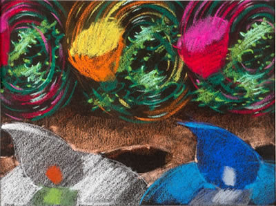 Fantasia Pastel Production Drawing Animation Art (Walt Disney, 1940).