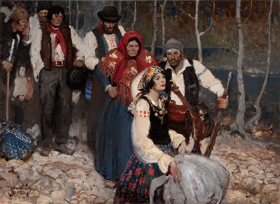 Gypsies Paused at a Clearing