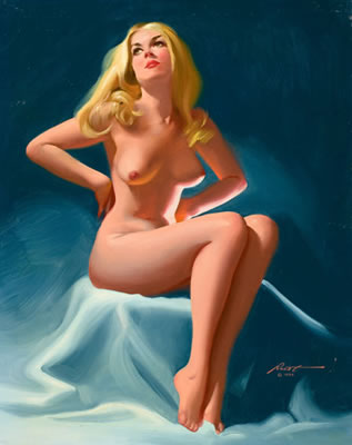 Seated Nude Pin-Up