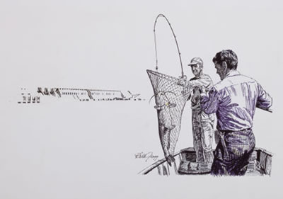 A Collection of Six Afield Magazine Illustrations