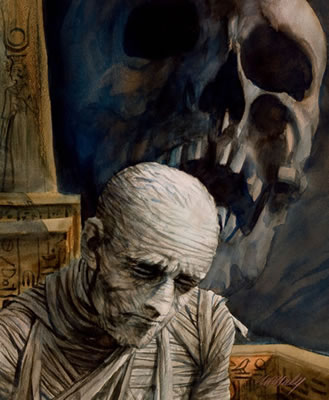 Movie Monsters - The Mummy, Unicover Corporation stamp illustration by Tom McNeely - Auction record, sale price, and art valuation. Compare with similar artists and explore comparable artworks.