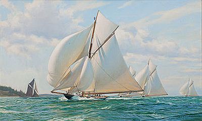 'Britannia' Leading the Fleet Up the Solent by Anthony D (AD) Blake - Auction record, sale price, and art valuation. Compare with similar artists and explore comparable artworks.