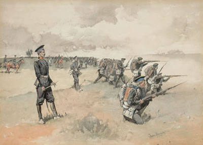 Advance of the Russian Infantry