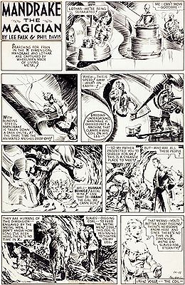 Phil Davis Mandrake the Magician Sunday Comic Strip Original Art dated 10-11-36