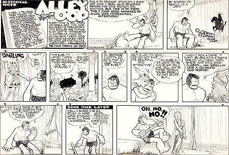 V. T. Hamlin Alley Oop Sunday Comic Strip Original Art dated 11-11-45