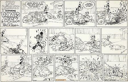 Al Taliaferro Silly Symphonies Starring Donald Duck Sunday Comic Strip Original Art dated 1-24-37 by Alfred Taliaferro - Auction record, sale price, and art valuation. Compare with similar artists and explore comparable artworks.