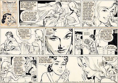 The Heart of Juliet Jones Sunday Comic Strip Original Art dated 6-26-66