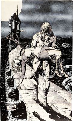 Sample artwork by Tim Conrad (Born 1951), known for illustration-comic book - View similar artists and auction records
