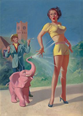 The Pink Elephant, Imaginative Tales digest cover