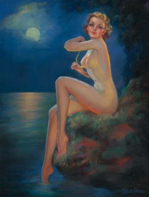 Sample artwork by Laurette Patten (20th century), known for illustrator-pin-up girls - View similar artists and auction records