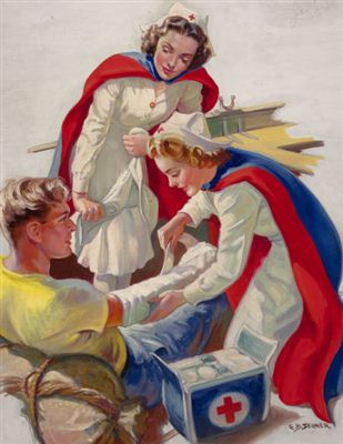 Helping the Wounded, probable Red Cross advertisement