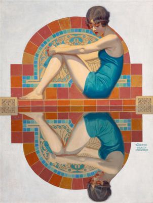 Reflection, Collier's magazine cover by Walter Humphrey - Auction record, sale price, and art valuation. Compare with similar artists and explore comparable artworks.