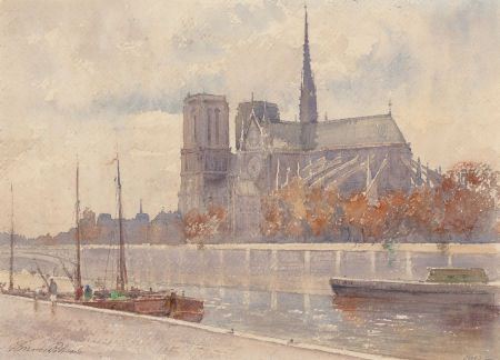 Notre Dame, Paris, 1912 by Florence Vincent Robinson - Auction record, sale price, and art valuation. Compare with similar artists and explore comparable artworks.