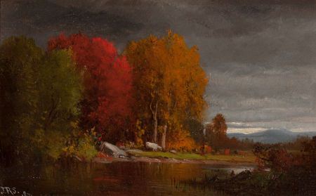 Hudson river Landscape in Autumn