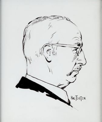 Portrait of Hal Rudolf Foster: Self-Portrait Illustration Original Art