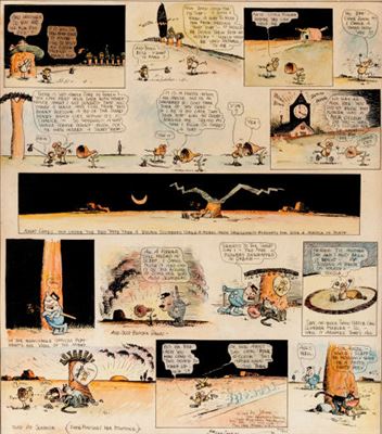 Hand Colored Krazy Kat Sunday Comic Strip Original Art dated 6-25-22 by George Joseph Herriman - Auction record, sale price, and art valuation. Compare with similar artists and explore comparable artworks.